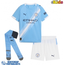 Manchester City Omar Marmoush #7 Replica Home Minikit 2025-26 Short Sleeve (+ pants)
